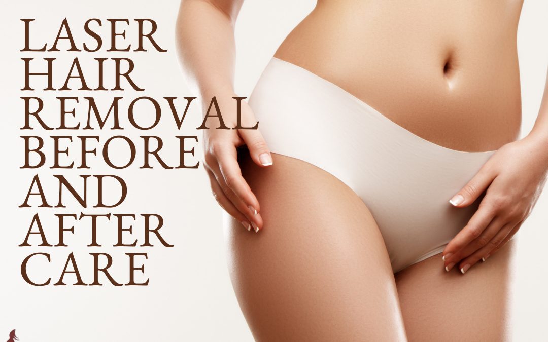 Laser Hair Removal Before And After Care: Image of a woman in nude toned underpants.