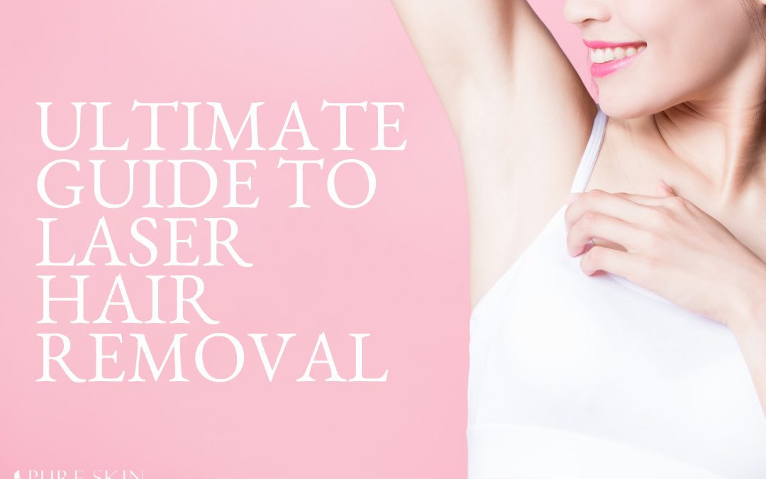 Ultimate Guide to Laser Hair Removal: Image of a woman in a white crop top, raising her arm.