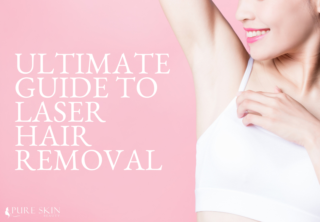 Ultimate Guide to Laser Hair Removal: Image of a woman in a white crop top, raising her arm.